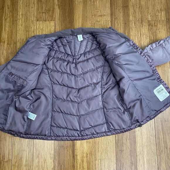 Eddie Bauer Goose Down Filled Puffer Jacket Purple Quilted Coat Size 2XL - Picture 4 of 9